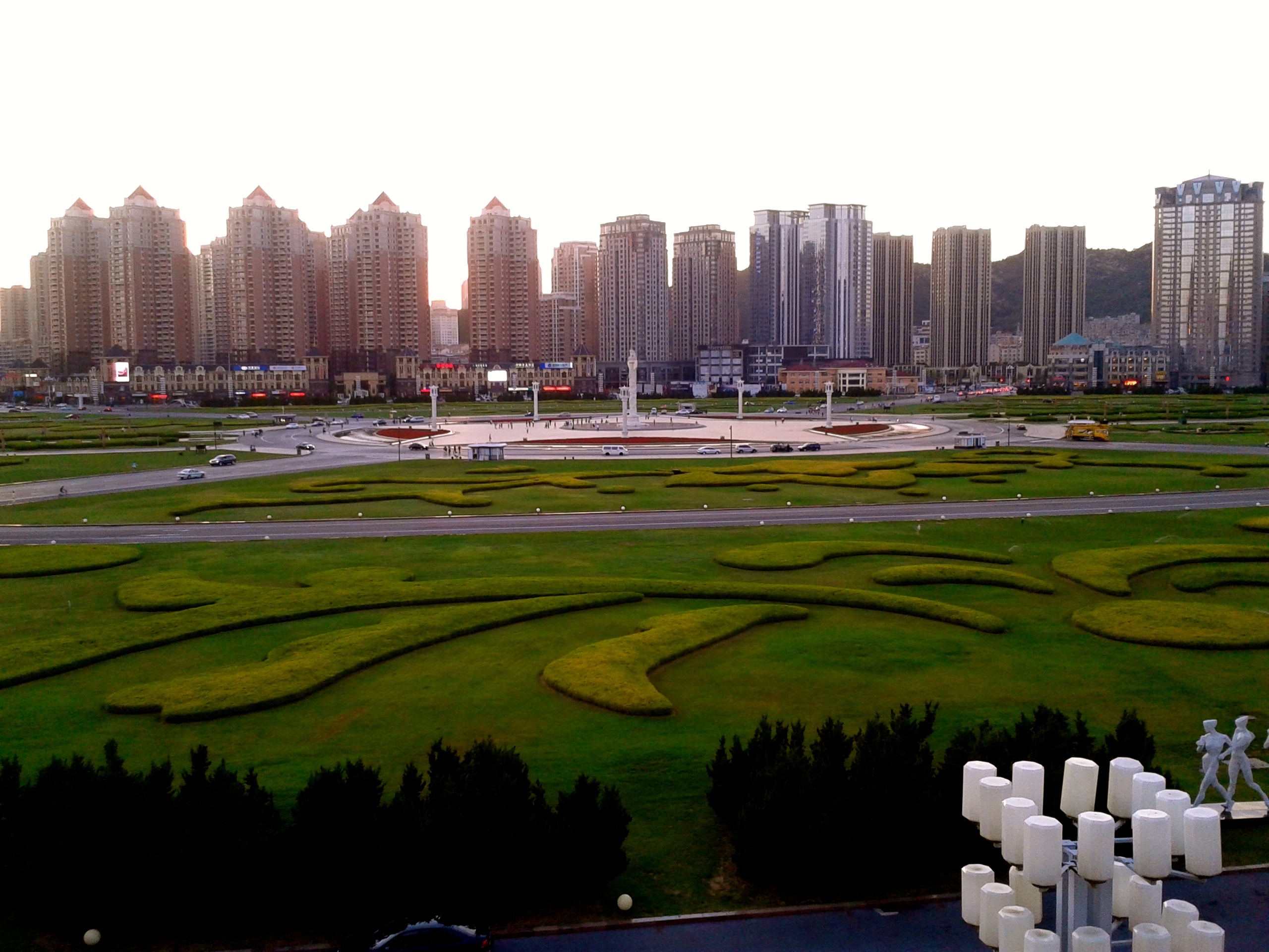 Xinghai Square and its broad waterfront setting in Dalian