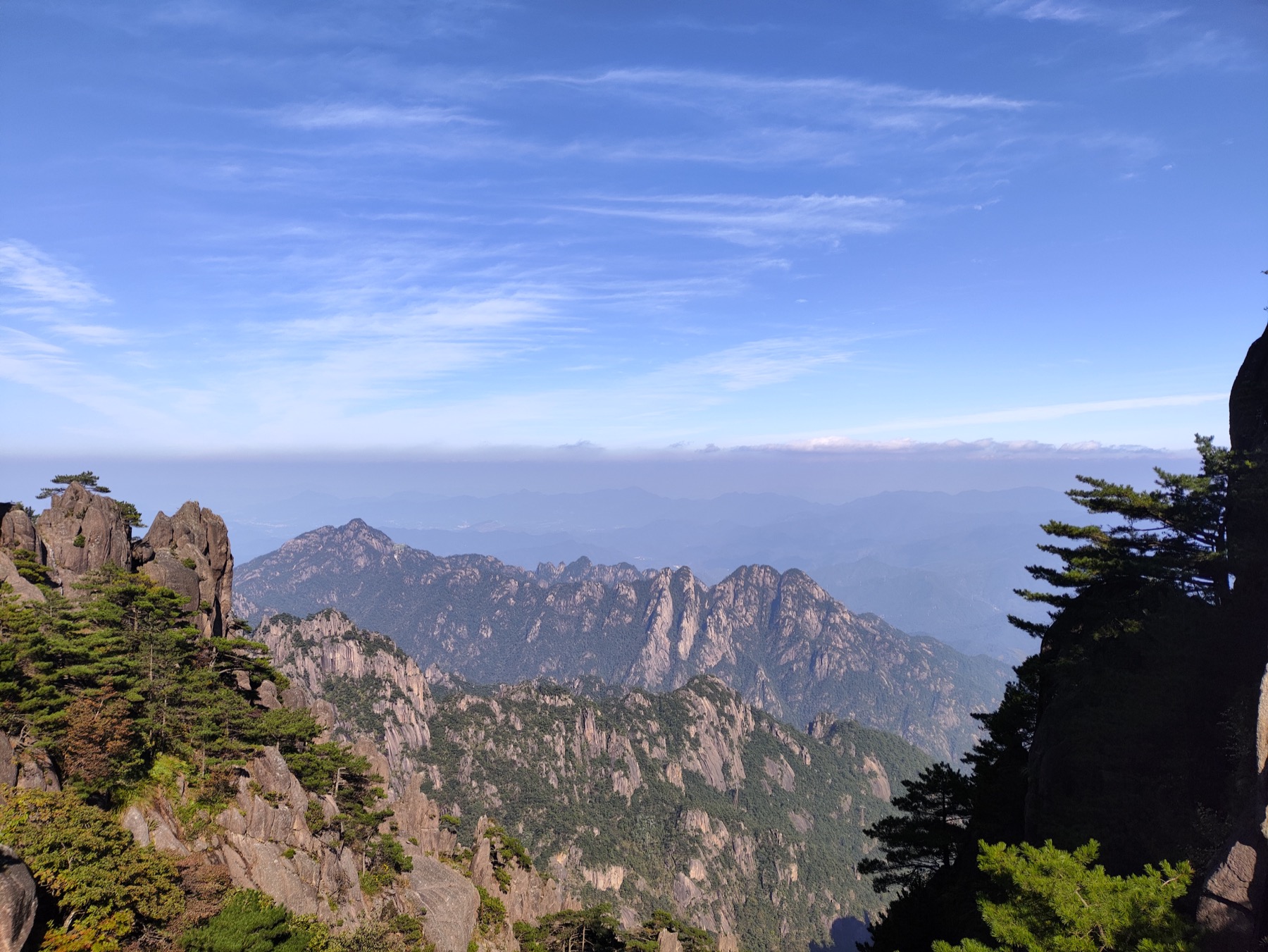 Granite peaks and pine-covered slopes on Mount Huangshan