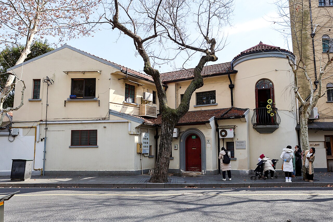 Historic residential architecture on Wukang Road in Shanghai