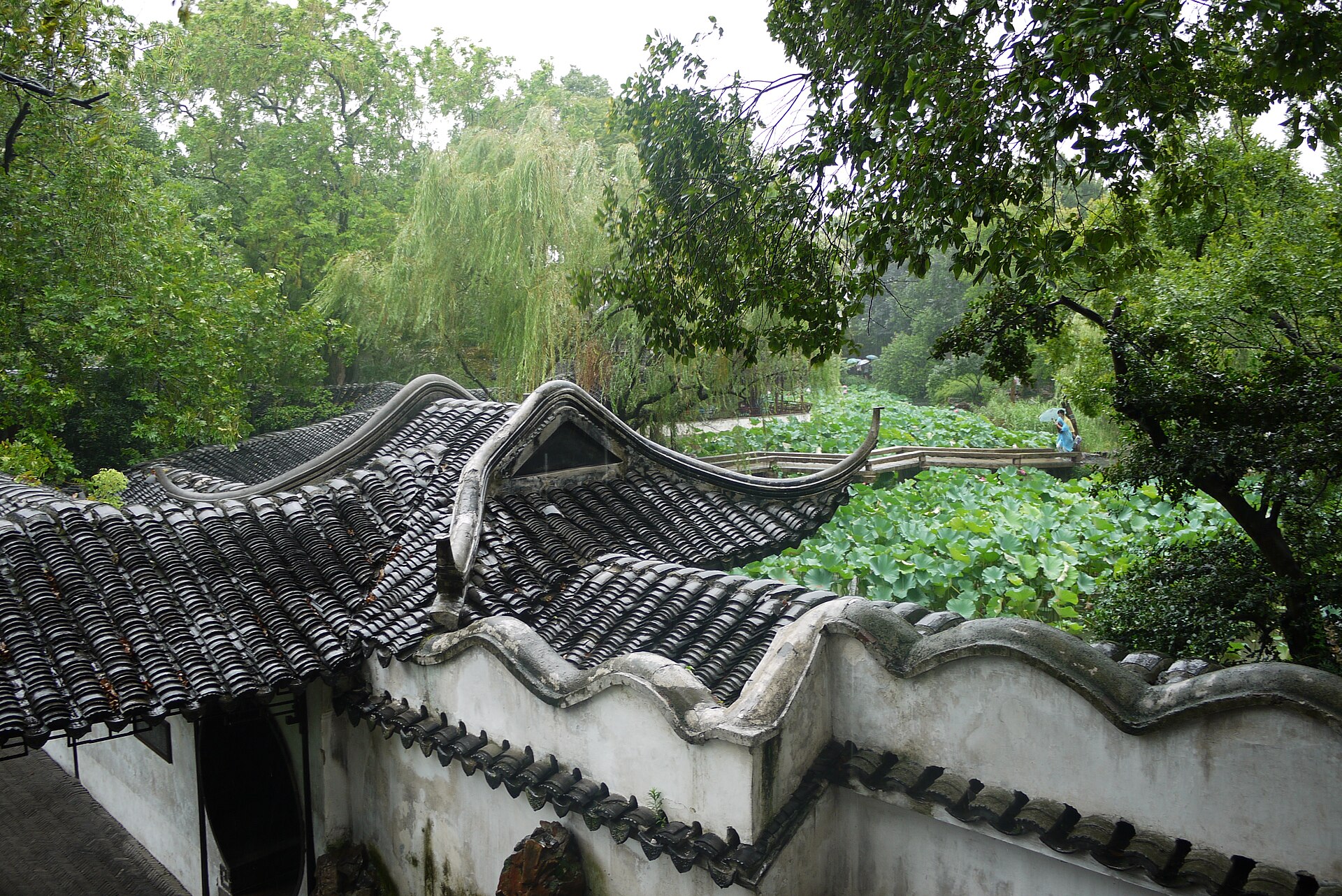 Pond and traditional pavilions in the Humble Administrator's Garden