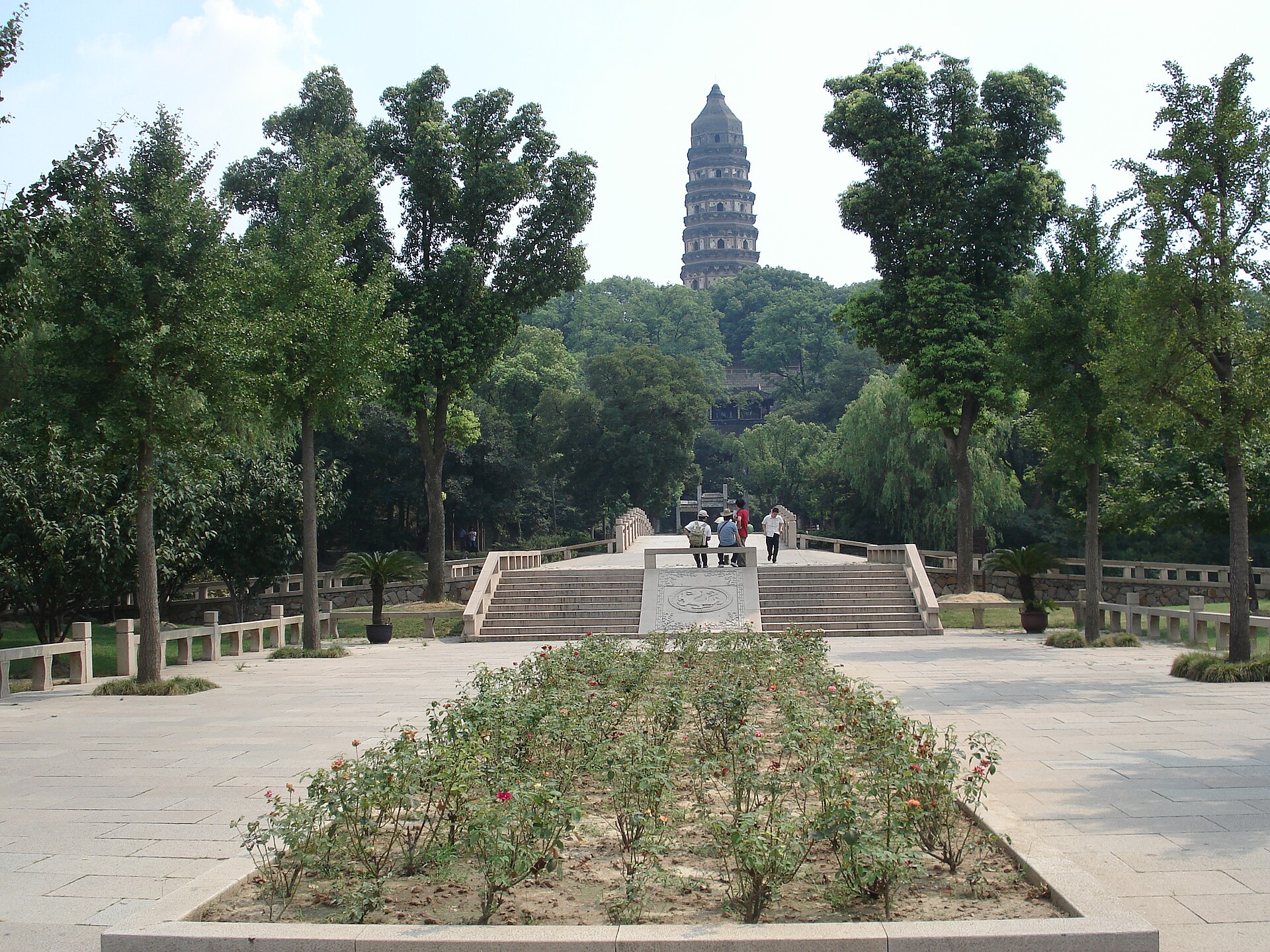 Yunyan Pagoda rising above Tiger Hill in Suzhou