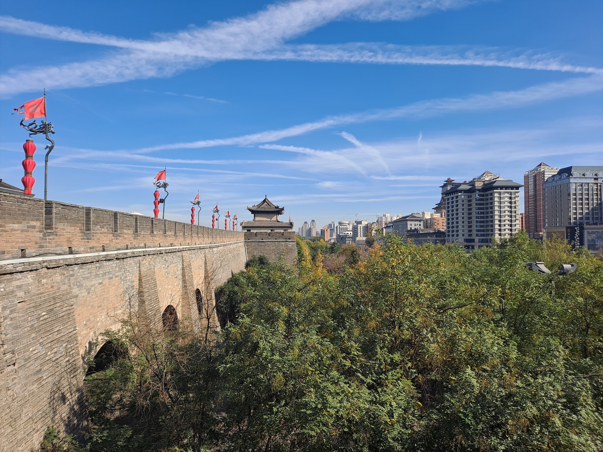 Fortifications and watchtowers along the Xi'an City Wall